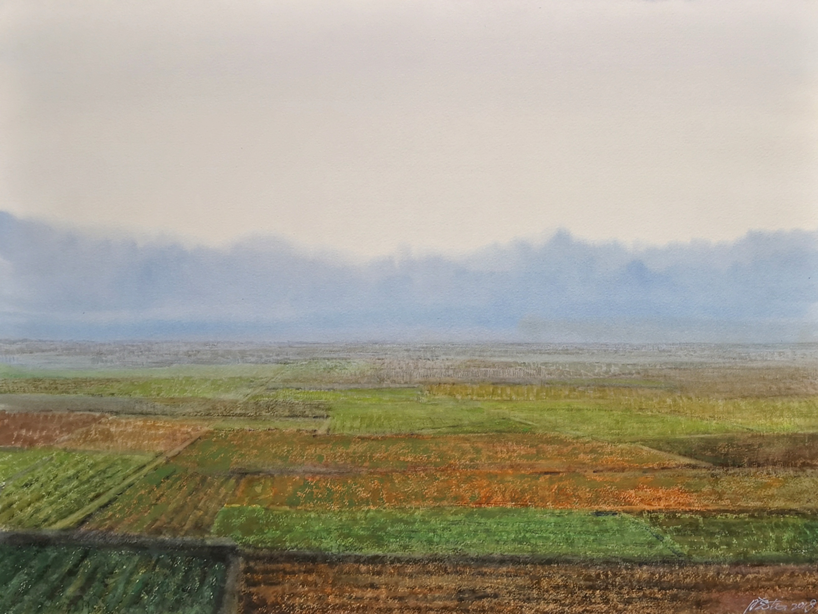 【策展人语】大地在耕种，一语不发——谈方晓龙的水彩画意象