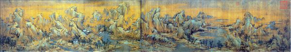 318,318艺术,国画,国画山水,青绿山水,赵伯驹,《江山秋色图》